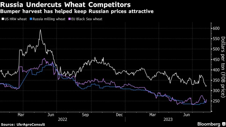 Stuffed Russian Grain Ports Show Risk of Black Sea Escalation