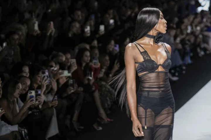 MILAN FASHION PHOTOS: Naomi Campbell stuns at Dolce&Gabbana in collection highlighting lingerie