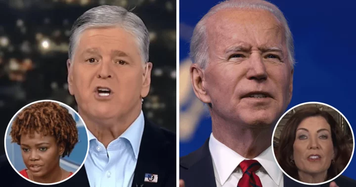 Joe Biden slammed as Sean Hannity shares WH press secy Karine Jean-Pierre's statement on his failure to meet Kathy Hochul