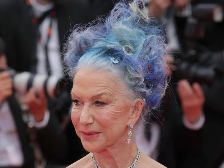 Helen Mirren stuns fans as she debuts blue hair look on opening day of Cannes