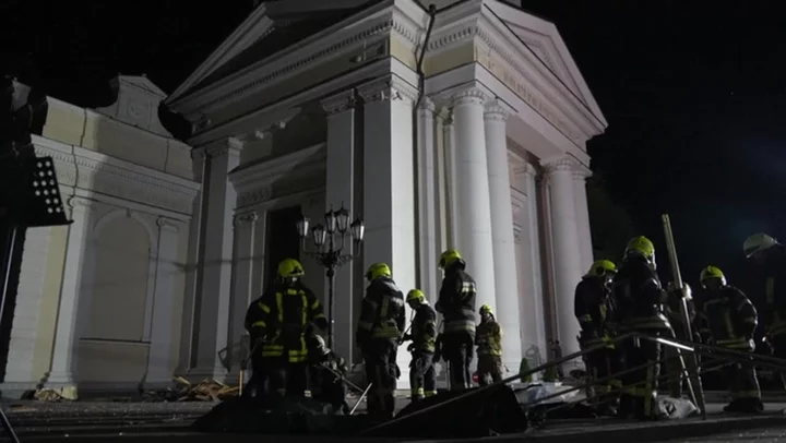 Residential buildings and church damaged in Russian missile attack on Odesa