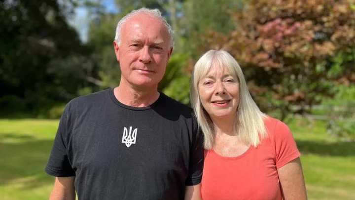 Chris Parry: Parents of killed aid worker arrive in Ukraine