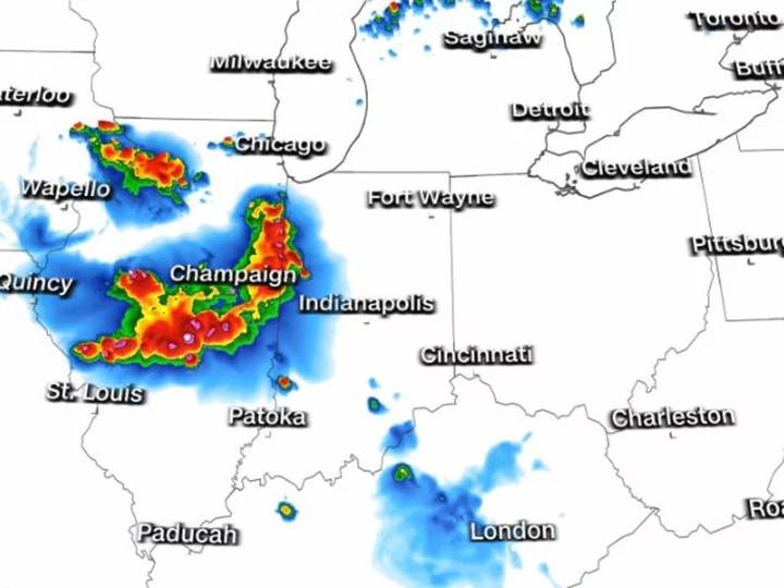 A massive storm is plowing through the Midwest, clearing out smoke with hurricane-force wind gusts