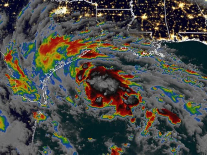 A tropical depression is expected to strengthen before hitting South Texas, threatening floods and dangerous storm surge