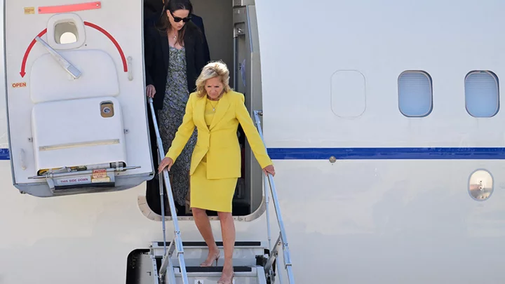 Watch: Jill Biden meets France’s first lady to celebrate US rejoining Unesco