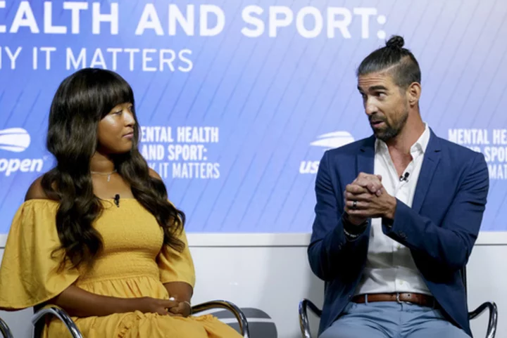 Naomi Osaka returns to the US Open for a discussion about mental health with Michael Phelps