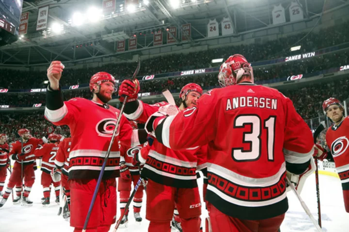 Hurricanes ride collective scoring into Eastern Conference finals of NHL playoffs