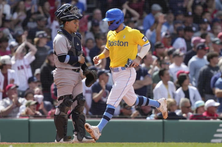 Wong, Verdugo get consecutive RBI doubles, push Red Sox past Yankees 6-2 in DH opener