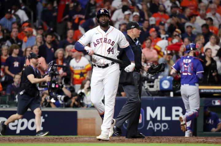 Yordan Alvarez has a good excuse after getting exposed by Jordan Montgomery