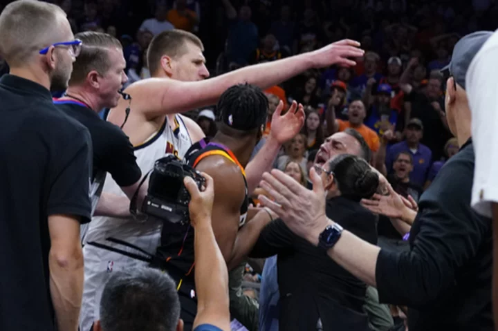 Jokic awaits word from league after incident with Suns owner