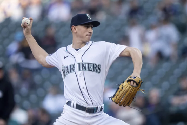 Kirby throws 7 sharp innings, Mariners blank Rangers 5-0