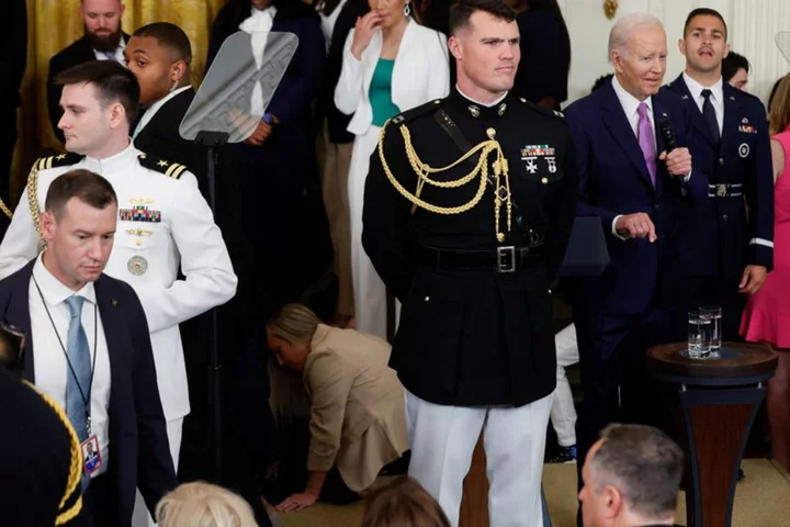 Championship women's college basketball player faints, wheeled out at White House event