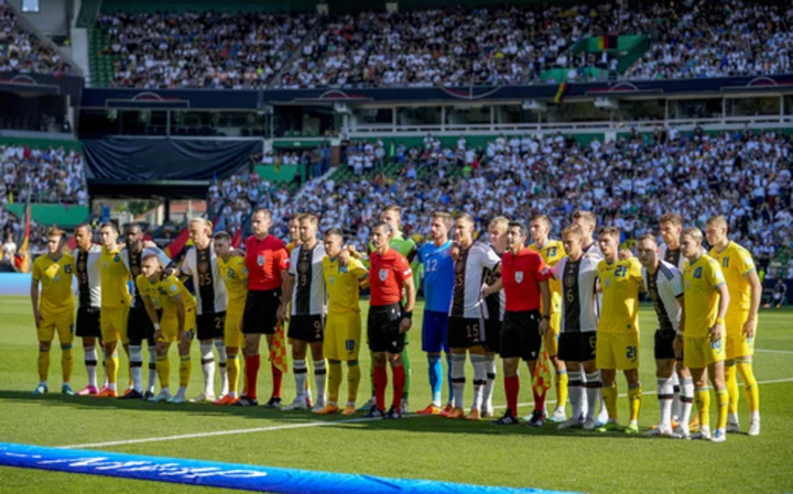 Havertz helps Germany salvage 3-3 draw with Ukraine, proceeds going to war victims