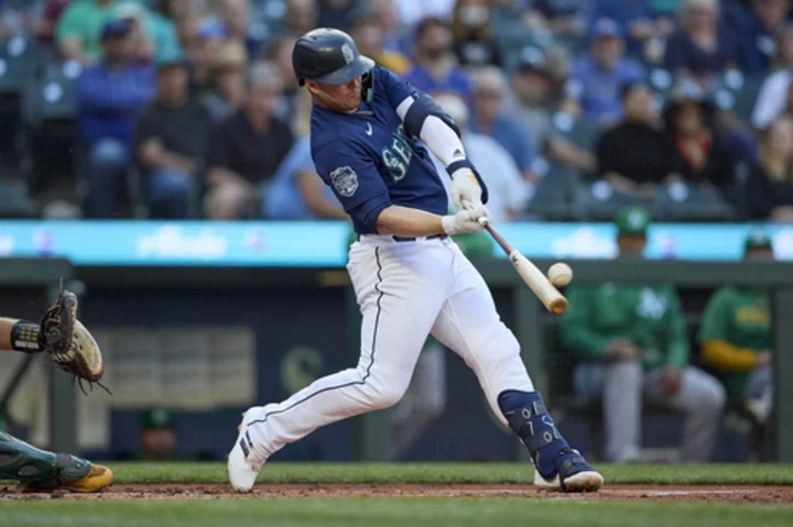 France hits 2 homers, Gilbert goes 8 innings as Mariners edge reeling A's 3-2