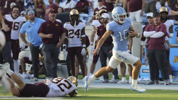 UNC QB Drake Maye's confidence is soaring as the 17th-ranked Tar Heels visit struggling Pitt