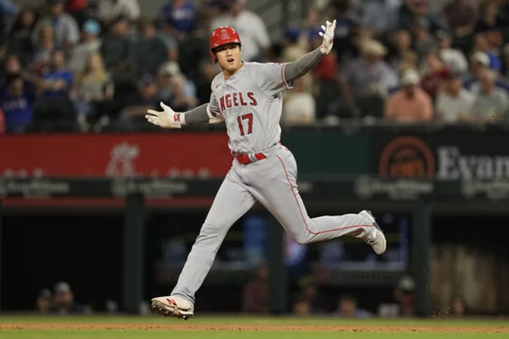 Ohtani's 2nd HR leads off 12th as Angels rally for 9-6 win at Rangers