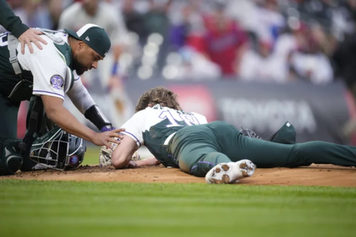 Rockies pitcher Ryan Feltner hospitalized for tests after taking line drive to head