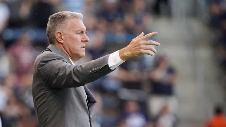 Sporting Kansas City's Peter Vermes frustrated after 2-1 loss to LAFC