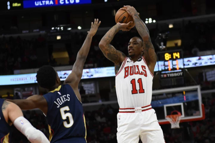 White scores season-high 31 as Bulls beat Pelicans 124-118