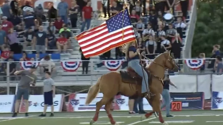 High School Football Game Delayed So Kid Can Clean Up Horse Urine at Midfield