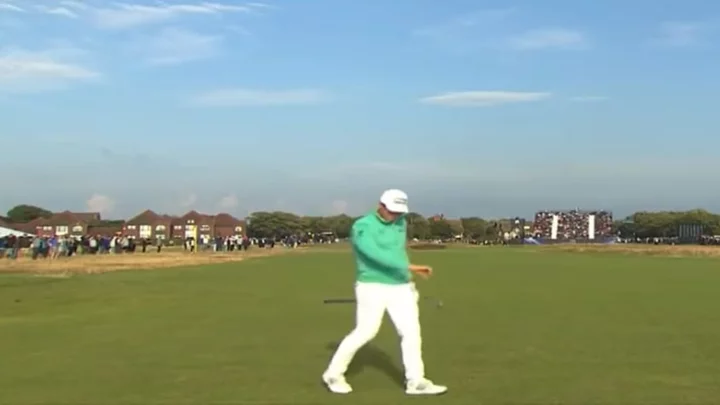 Seagull Poops on Viktor Hovland During Backswing