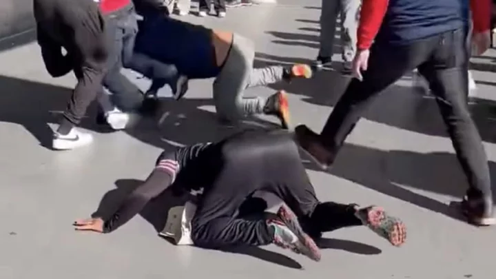 Bears Fans Fight in Concourse at Soldier Field During Loss to Vikings