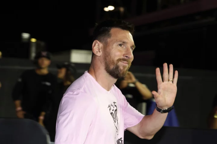 Lionel Messi's 8th Ballon D'Or trophy celebrated by Inter Miami in exhibition match