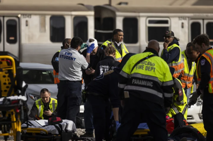 Chicago commuter train crashes into rail equipment, nearly 40 injured, some seriously